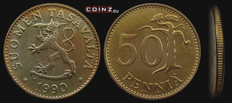 50 penniä 1963-1990 - coins of Finland
