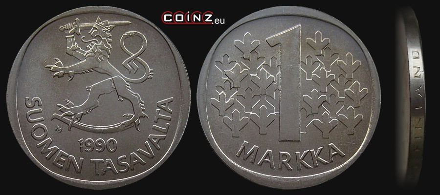 1 marka 1969-1993 - monety Finlandii