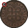 1 penni 1963-1969 - układ awersu do rewersu