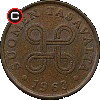 5 pennia 1963-1977 - układ awersu do rewersu