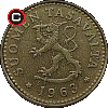 10 pennia 1963-1982 - układ awersu do rewersu