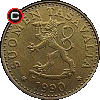 20 penniä 1963-1990 - obverse to reverse alignment