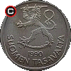 1 marka 1969-1993 - układ awersu do rewersu