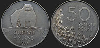 Coins of Finland - 50 penniä 1990-2001