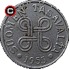 5 markkaa 1953-1962 - obverse to reverse alignment