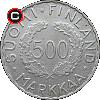 500 markkaa 1951-1952 XV Summer Olympic Games Helsinki - obverse to reverse alignment