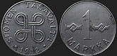 Coins of Finland - 1 markka 1952-1953