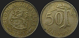 Coins of Finland - 50 markkaa 1952-1962
