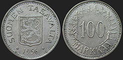 Coins of Finland - 100 markkaa 1952-1962