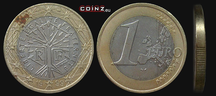 1 euro 1999-2002 - coins of France
