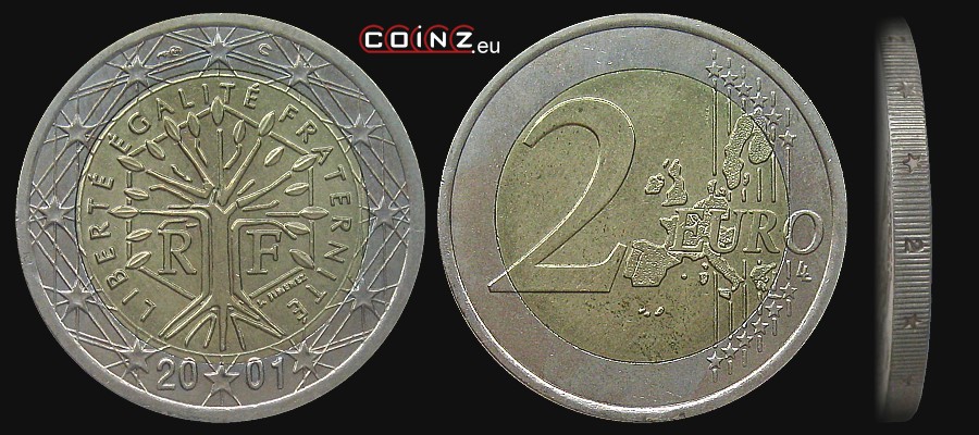 2 euro 1999-2002 - monety Francji