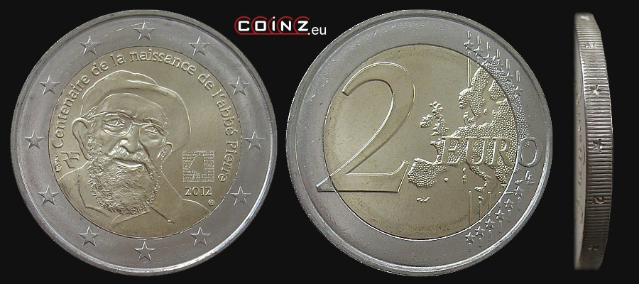 2 euro 2012 Abbé Pierre - monety Francji