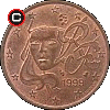 5 euro centów od 1999 - układ awersu do rewersu