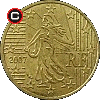 10 euro cent od 2007 - obverse to reverse alignment