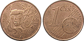 Coins of France - 1 euro cent from 1999