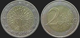 Coins of France - 2 euro 1999-2002