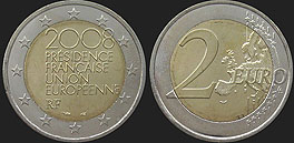 Coins of France - 2 euro 2008 French Presidency in the EU Council