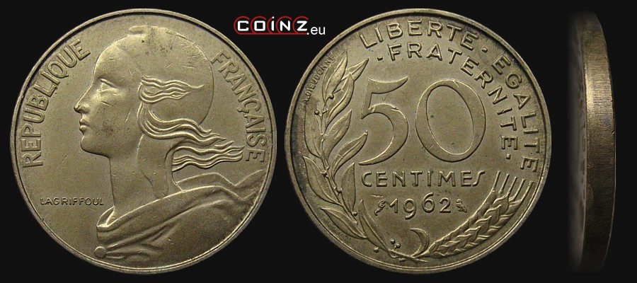 50 centymów 1962-1964 - monety Francji