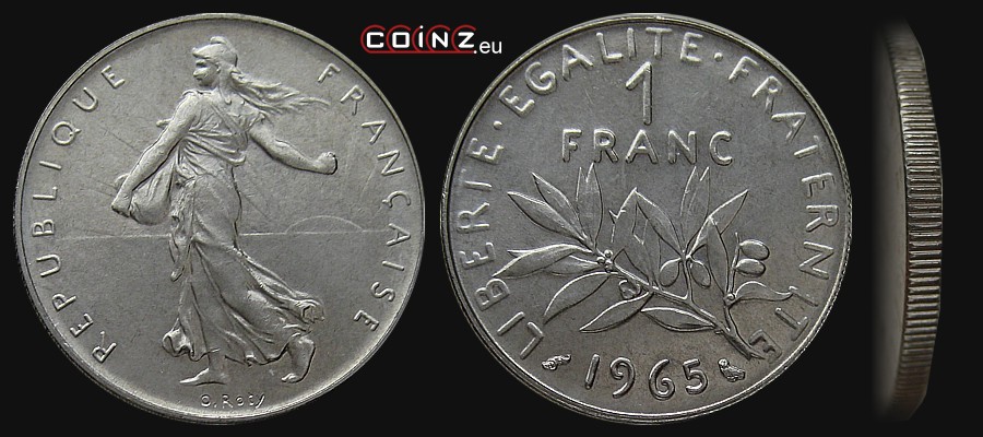 1 franc 1960-2001 - coins of France