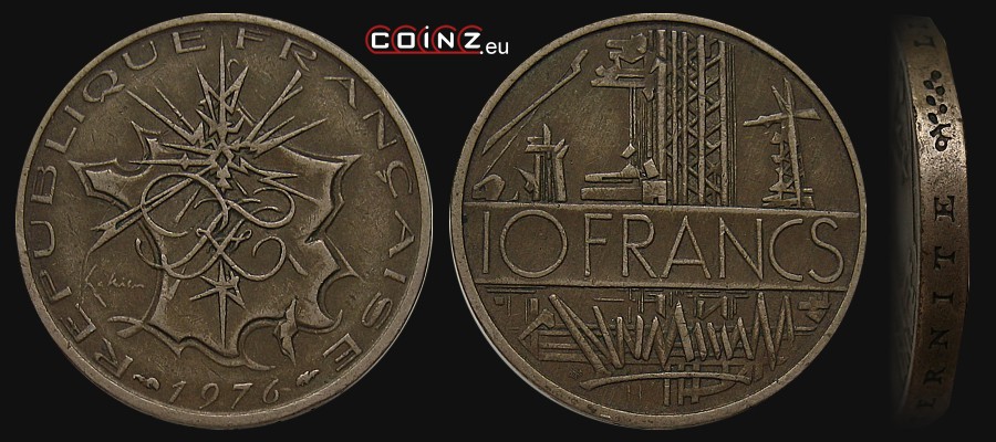 10 franków 1974-1987 - monety Francji