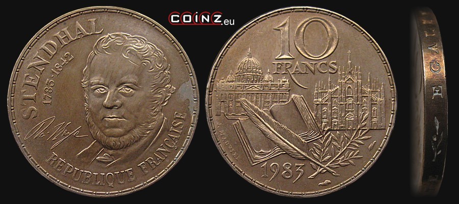 10 franków 1983 Stendhal - monety Francji