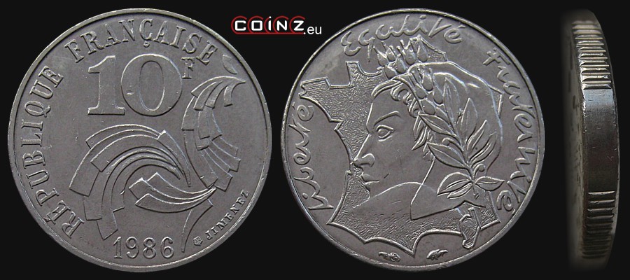 10 franków 1986 - monety Francji