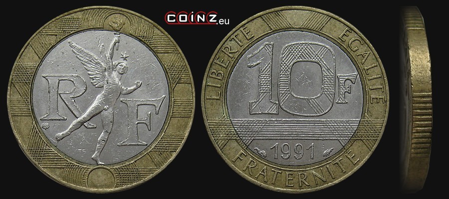 10 francs 1988-2001 - coins of France