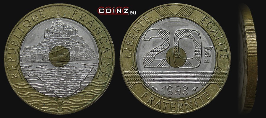 20 franków 1992-2001 - monety Francji