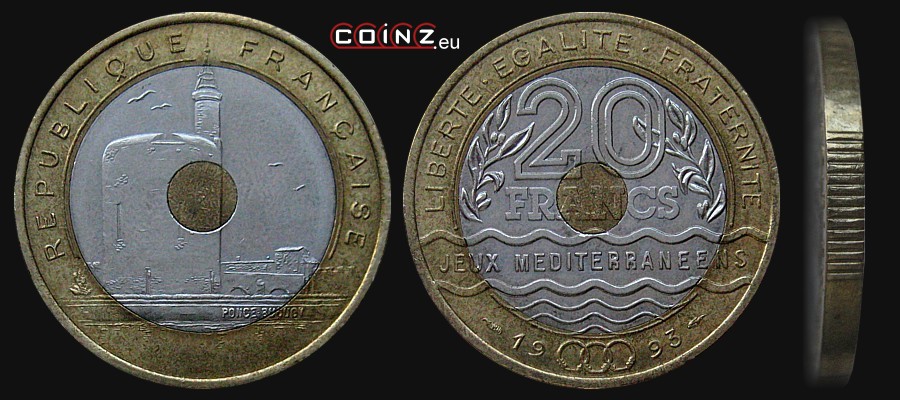 20 francs 1993 Mediterranean Games - coins of France