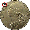 50 centymów 1962-1964 - układ awersu do rewersu
