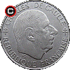 1 franc 1988 - 30th Anniversary of French Fifth Republic - obverse to reverse alignment