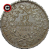 10 franków 1965-1973 - układ awersu do rewersu