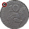 10 franków 1986 - układ awersu do rewersu