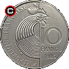 10 francs 1986 Robert Schuman - obverse to reverse alignment