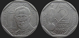 Coins of France - 2 francs 1995 Louis Pasteur