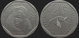 Coins of France - 2 francs 1997 Georges Guynemer