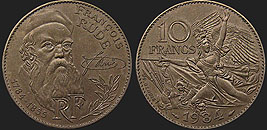Coins of France - 10 francs 1984 Francois Rude
