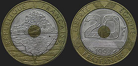 Coins of France - 20 francs 1992-2001