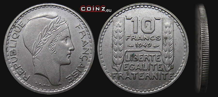 10 franków 1947-1949 - monety Francji