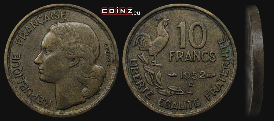 10 franków 1950-1958 - monety Francji