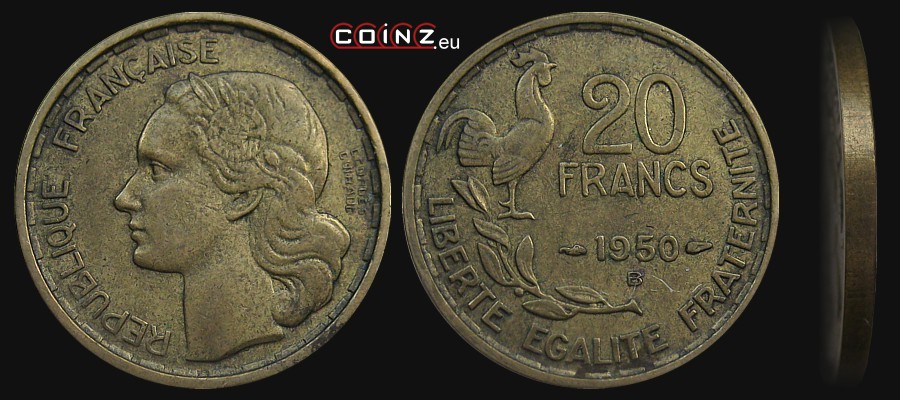 20 franków 1950 - monety Francji