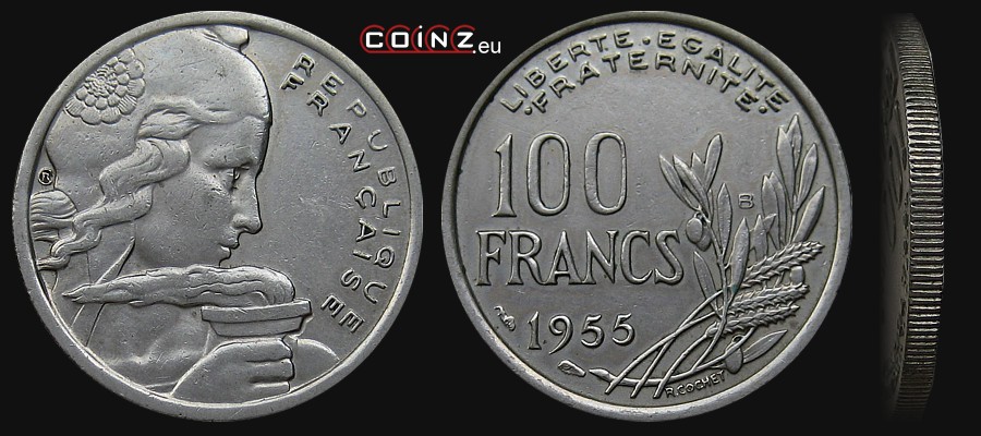 100 franków 1954-1958 - monety Francji