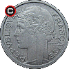 1 franc 1941-1959 - obverse to reverse alignment
