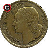 20 francs 1950-1954 - obverse to reverse alignment