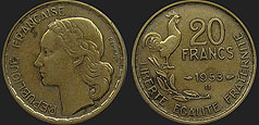 Coins of France - 20 francs 1950-1954