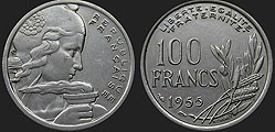 Coins of France - 100 francs 1954-1958