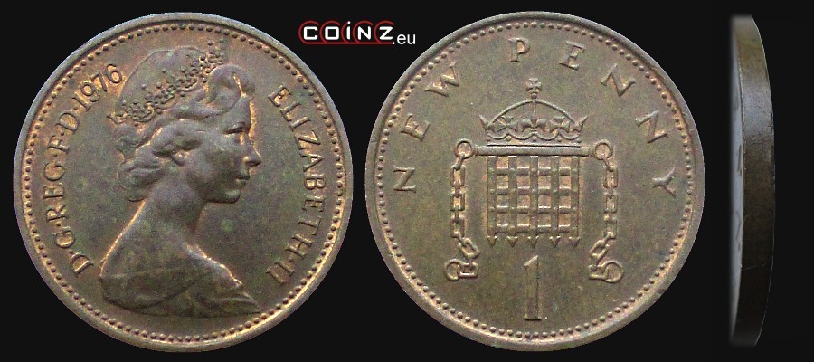 1 pens 1971-1981 - monety Wielkiej Brytanii