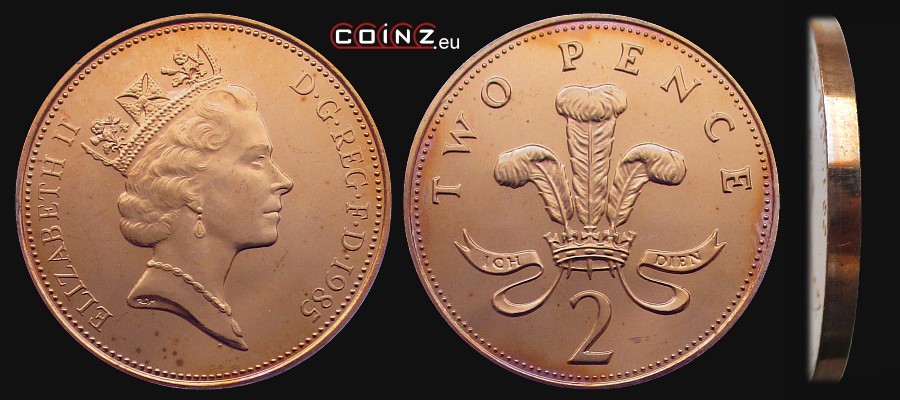 2 pensy 1985-1991 - monety Wielkiej Brytanii