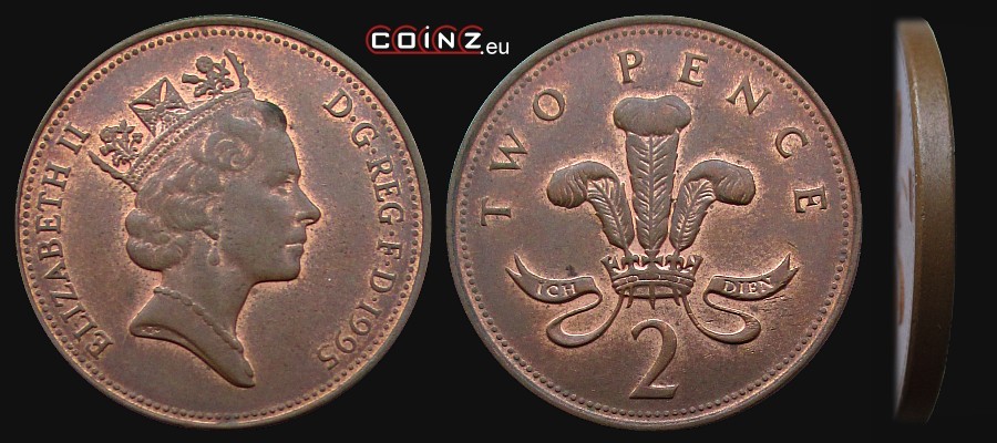 2 pensy 1992-1997 - monety Wielkiej Brytanii