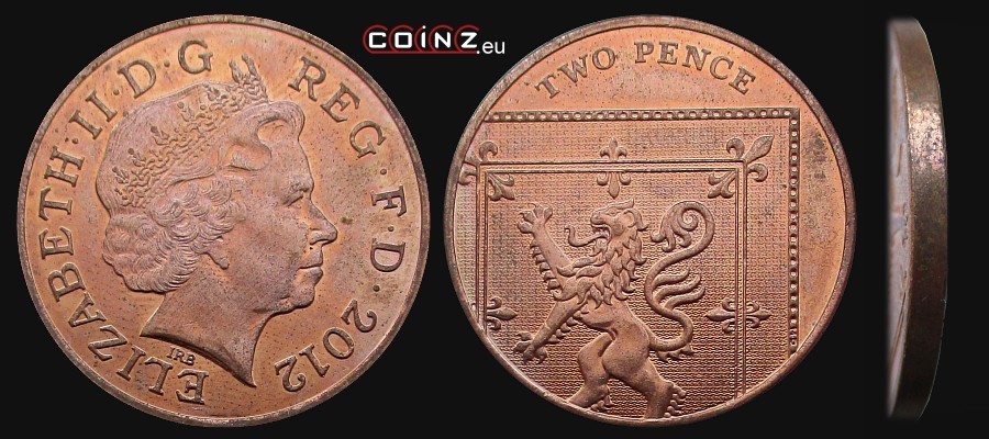 2 pensy 2008-2015 - monety Wielkiej Brytanii